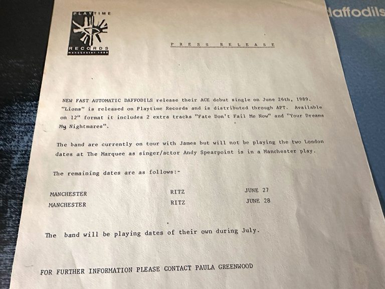 New Fast Automatic Daffodils Press Release 1989