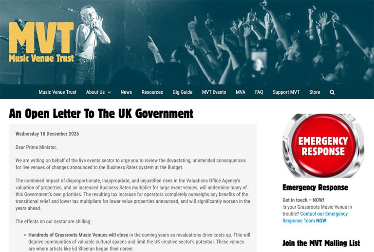 Music Trust – An Open Letter To The UK Government